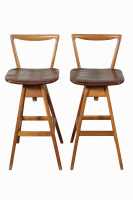 PAIR OF "DANISH" BAR STOOLS
