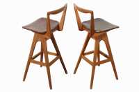 PAIR OF "DANISH" BAR STOOLS - 3