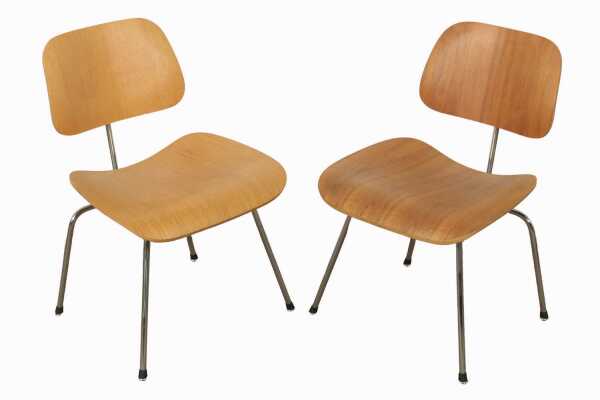 TWO DCM DINING CHAIRS