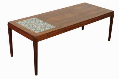 TILED ROSEWOOD COFFEE TABLE