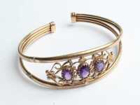 GOLD & AMETHYST BANGLE