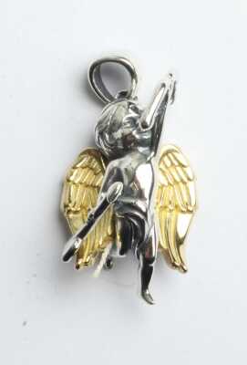 SILVER CUPID PENDANT