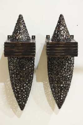 PAIR OF SCONCE LIGHT SHADES