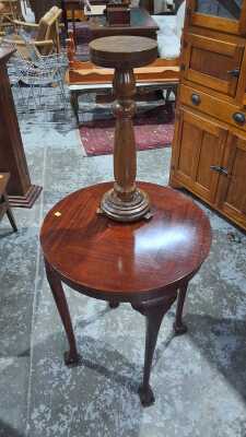 TABLE AND PEDESTAL