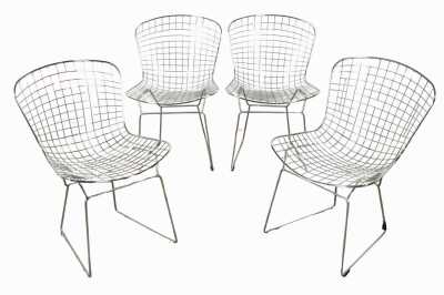 SET OF WIREFRAME CHAIRS