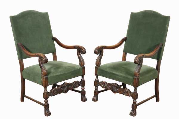 PAIR OF THRONE CHAIRS