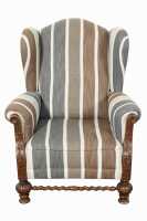 WINGBACK ARMCHAIR & FOOTSTOOL - 2
