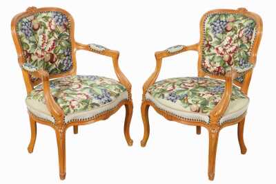 PAIR OF FRENCH ARMCHAIRS