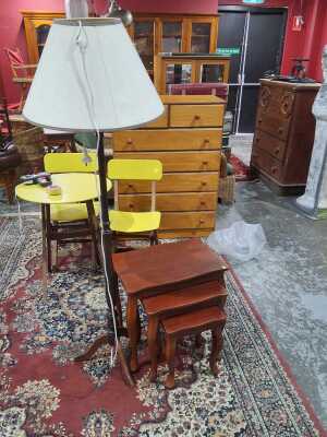 TABLES AND LAMP