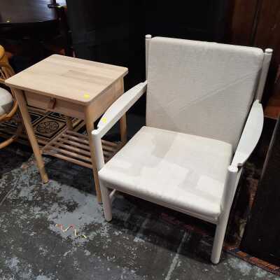 CHAIR AND SIDE TABLE