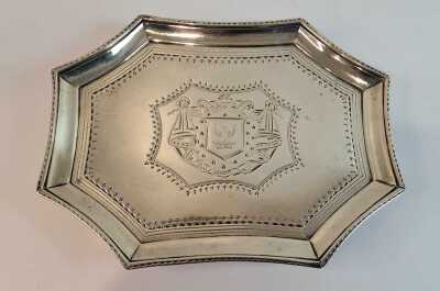 SILVER CARD TRAY