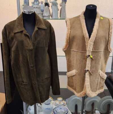 LEATHER JACKET & SHEEPSKIN VEST