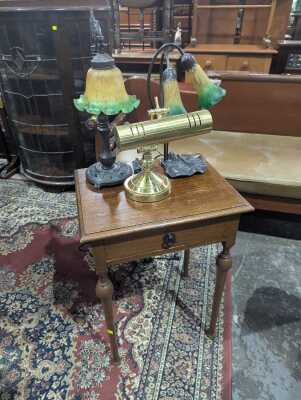LAMP TABLE AND LAMPS