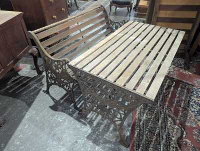BENCH AND TABLE