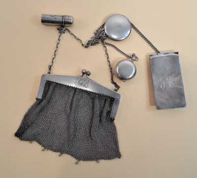 SILVER PURSE CHATELAINE