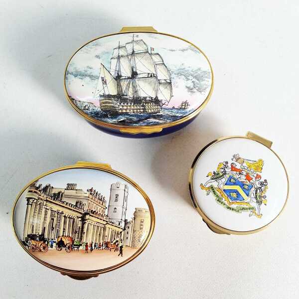 ENAMEL PILL BOXES