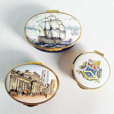 ENAMEL PILL BOXES