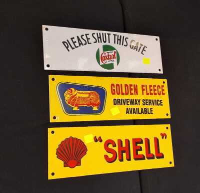VINTAGE STYLE ENAMEL SIGNS