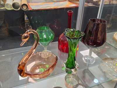 COLOURED GLASSWARE