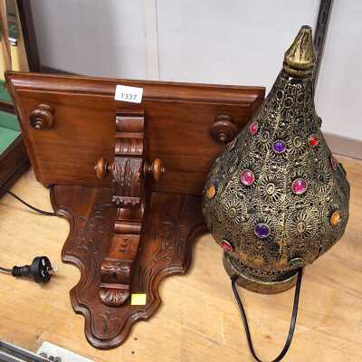 WALL SHELF & LAMP