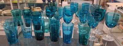BLUE GLASSWARE