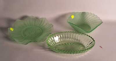 URANIUM GLASS DISHES