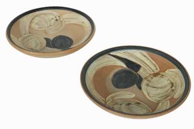 TWO POTTERY BOWLS
