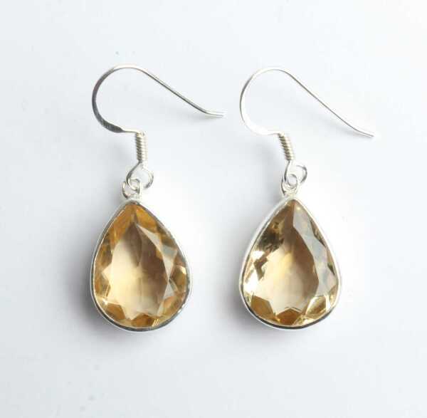 SILVER CITRINE EARRINGS