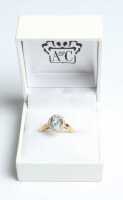 AQUAMARINE & DIAMOND RING - 3