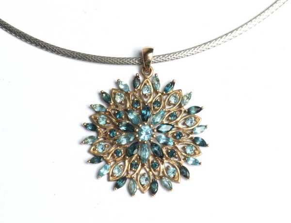 GOLD SAPPHIRE NECKLACE