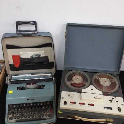 TYPEWRITER & REEL TO REEL