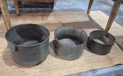 THREE PLANTER TUBS