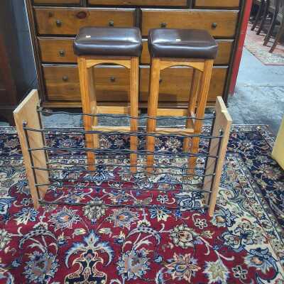 BAR STOOLS AND WINE RACK