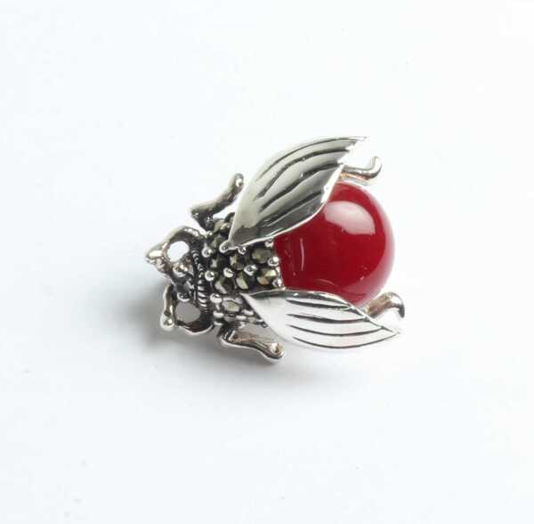 SILVER BUG BROOCH