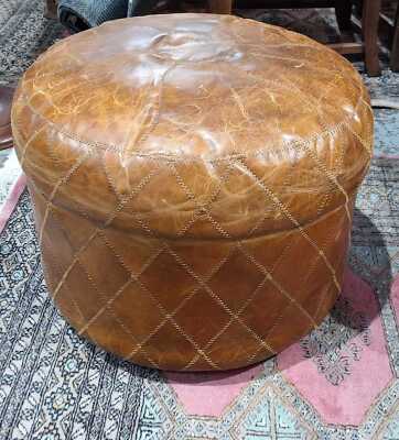LEATHER OTTOMAN