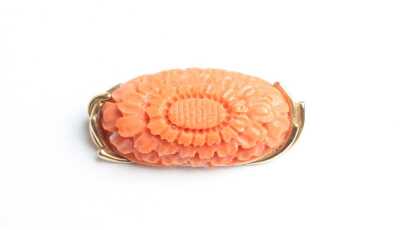 CORAL BROOCH