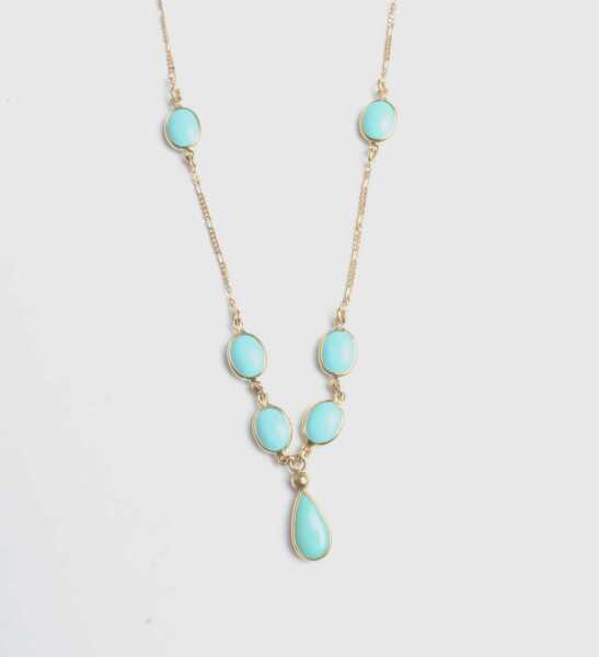 GOLD & TURQUOISE NECKLACE