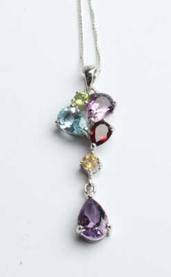 SILVER GEMSTONE PENDANT