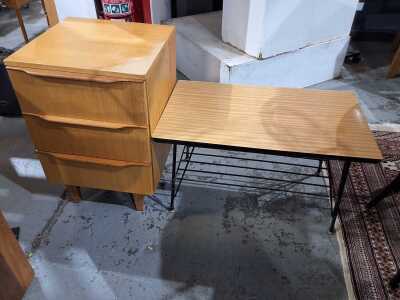 BEDSIDE AND TABLE