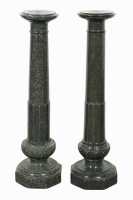 PAIR OF MARBLE PEDESTALS - 2