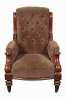 GRANDFATHER CHAIR & STOOL - 2