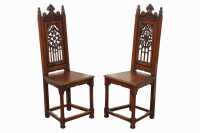 SET OF OAK DINING CHAIRS - 2