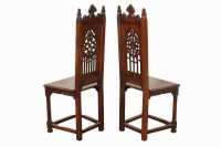 SET OF OAK DINING CHAIRS - 3