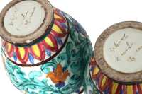 PAIR OF MAJOLICA MONACO VASES - 3