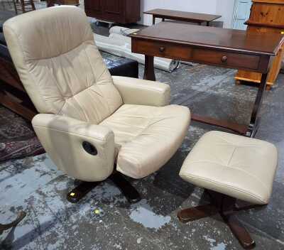 ARMCHAIR AND FOOTSTOOL