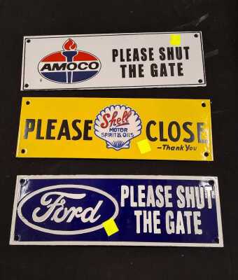 VINTAGE STYLE ENAMEL SIGNS