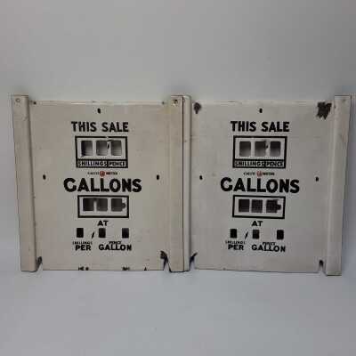 ENAMEL BOWSER PLAQUES