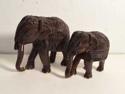 CARVED ELEPHANTS