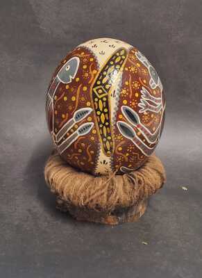 PAINTED EMU EGG