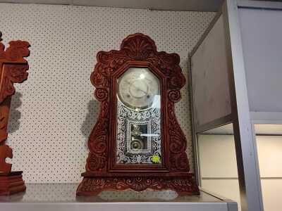 TIMBER CASED COTTAGE CLOCK